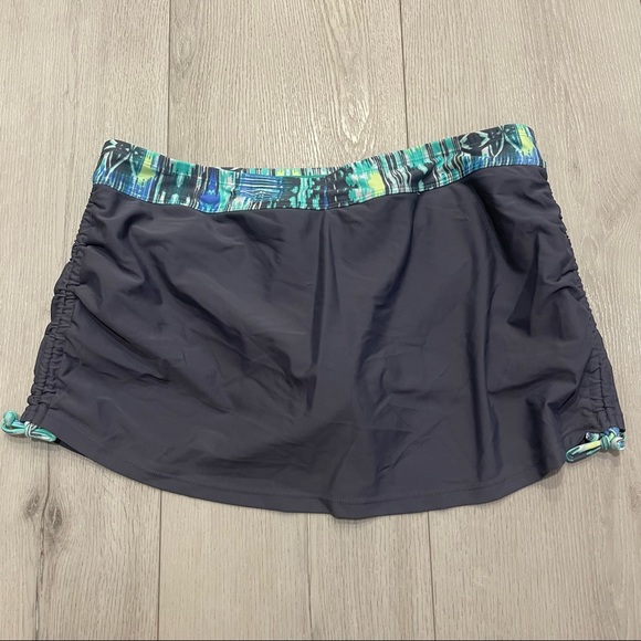 NWOT FREE COUNTRY Gray Brief Lined Swim Skirt Bottoms Size XL (16) - Picture 10 of 10